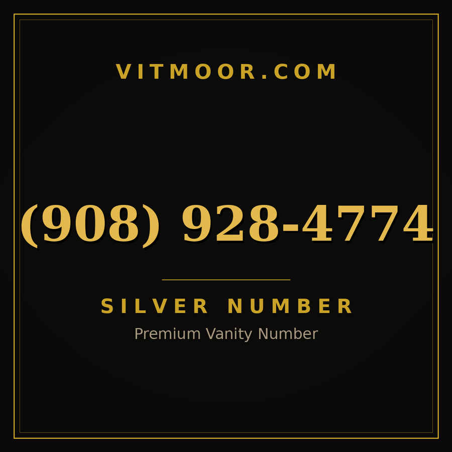 VITMOOR Silver premium number (908) 928-4774