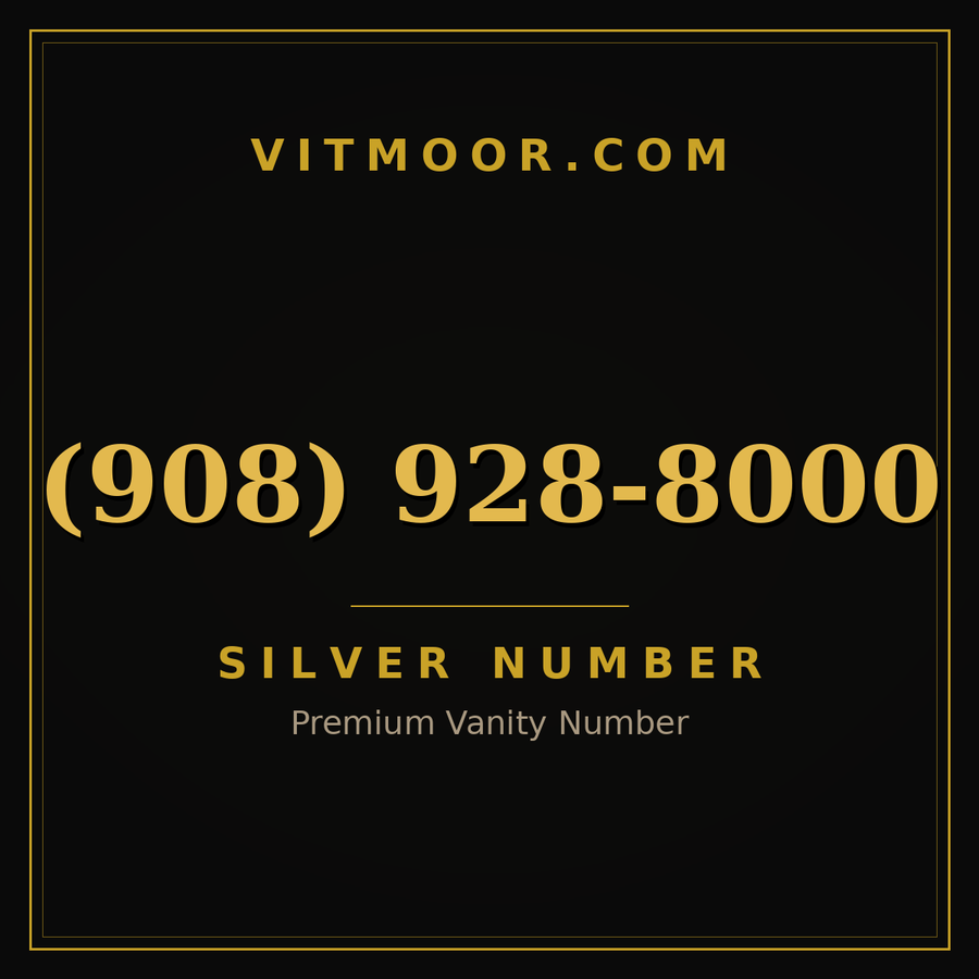 VITMOOR Silver premium number (908) 928-8000