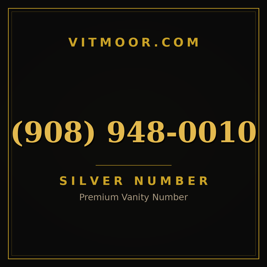VITMOOR Silver premium number (908) 948-0010