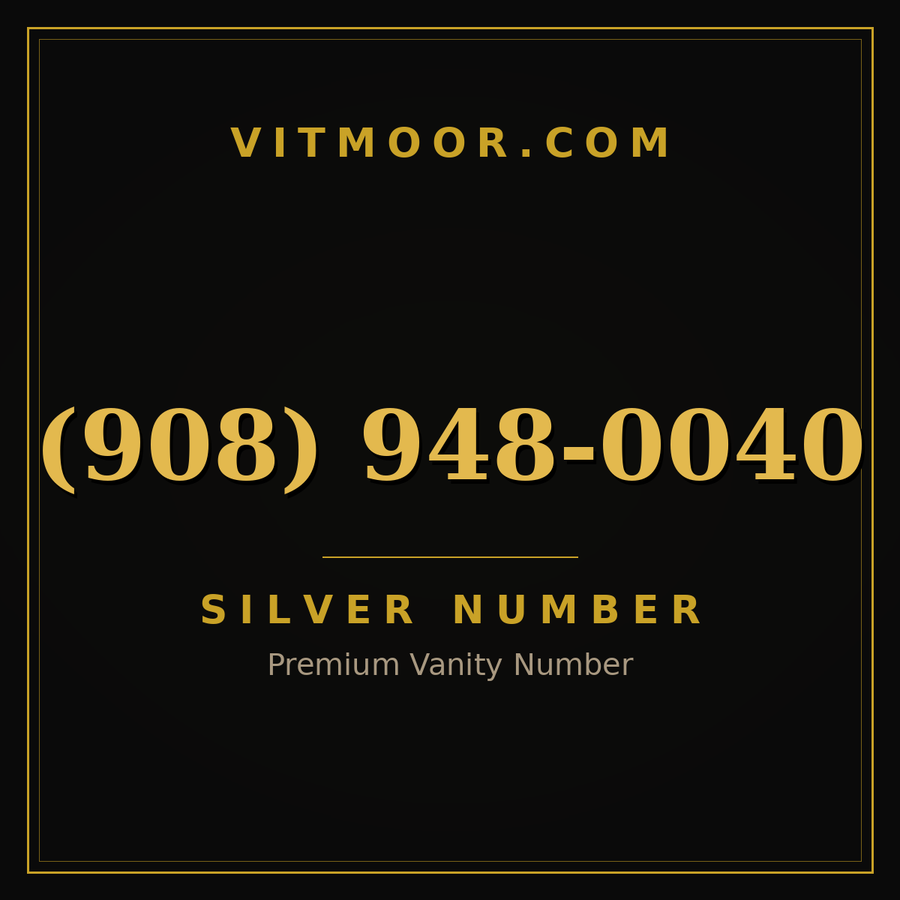 VITMOOR Silver premium number (908) 948-0040