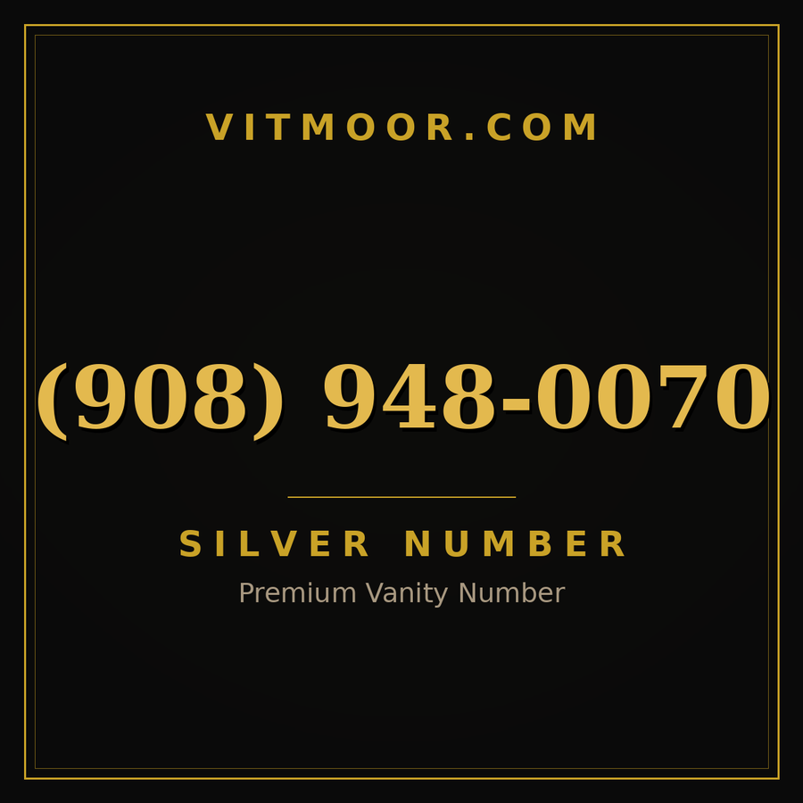 VITMOOR Silver premium number (908) 948-0070