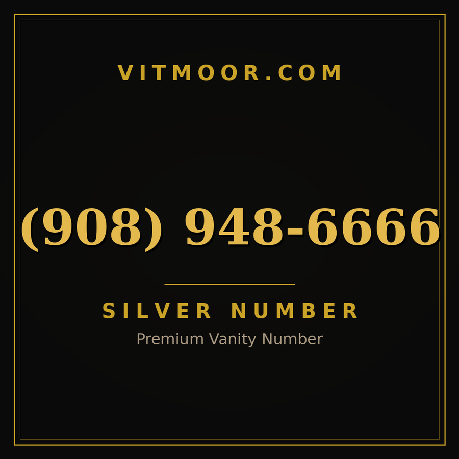 VITMOOR Silver premium number (908) 948-6666