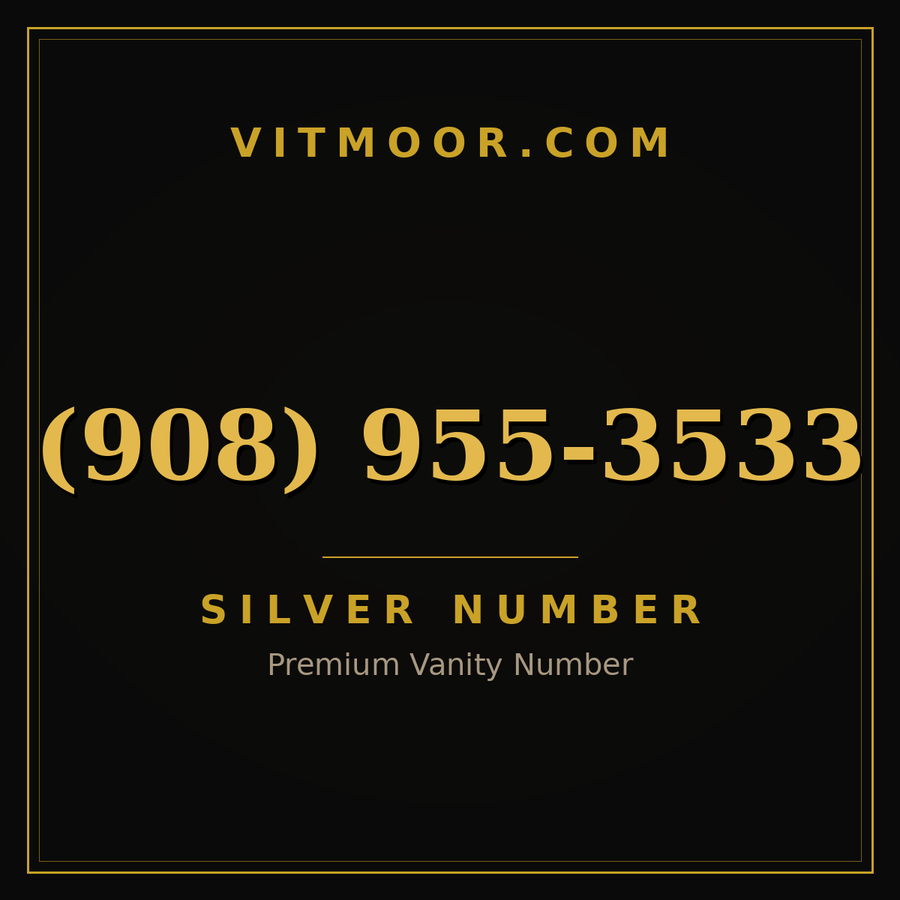 VITMOOR Silver premium number (908) 955-3533