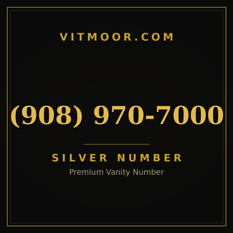 VITMOOR Silver premium number (908) 970-7000