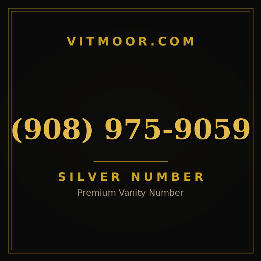 VITMOOR Silver premium number (908) 975-9059