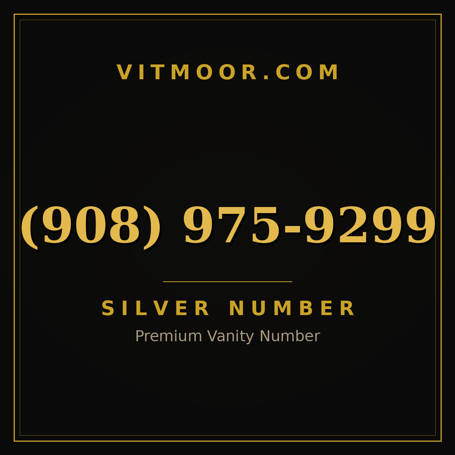 VITMOOR Silver premium number (908) 975-9299