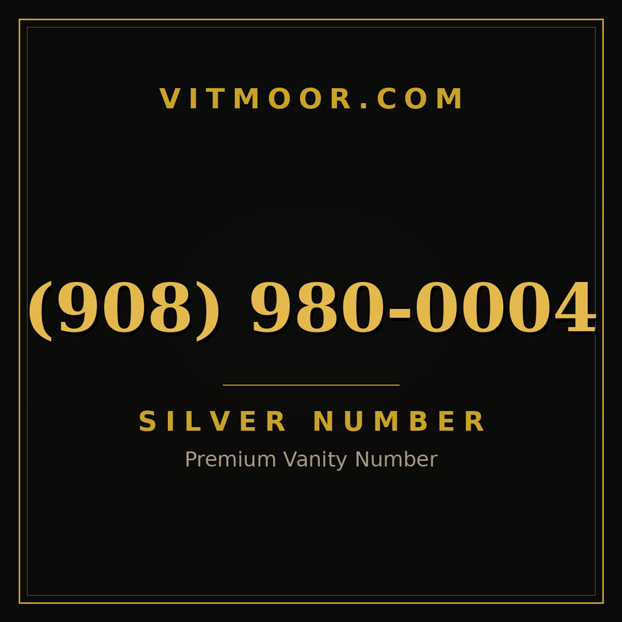 VITMOOR Silver premium number (908) 980-0004