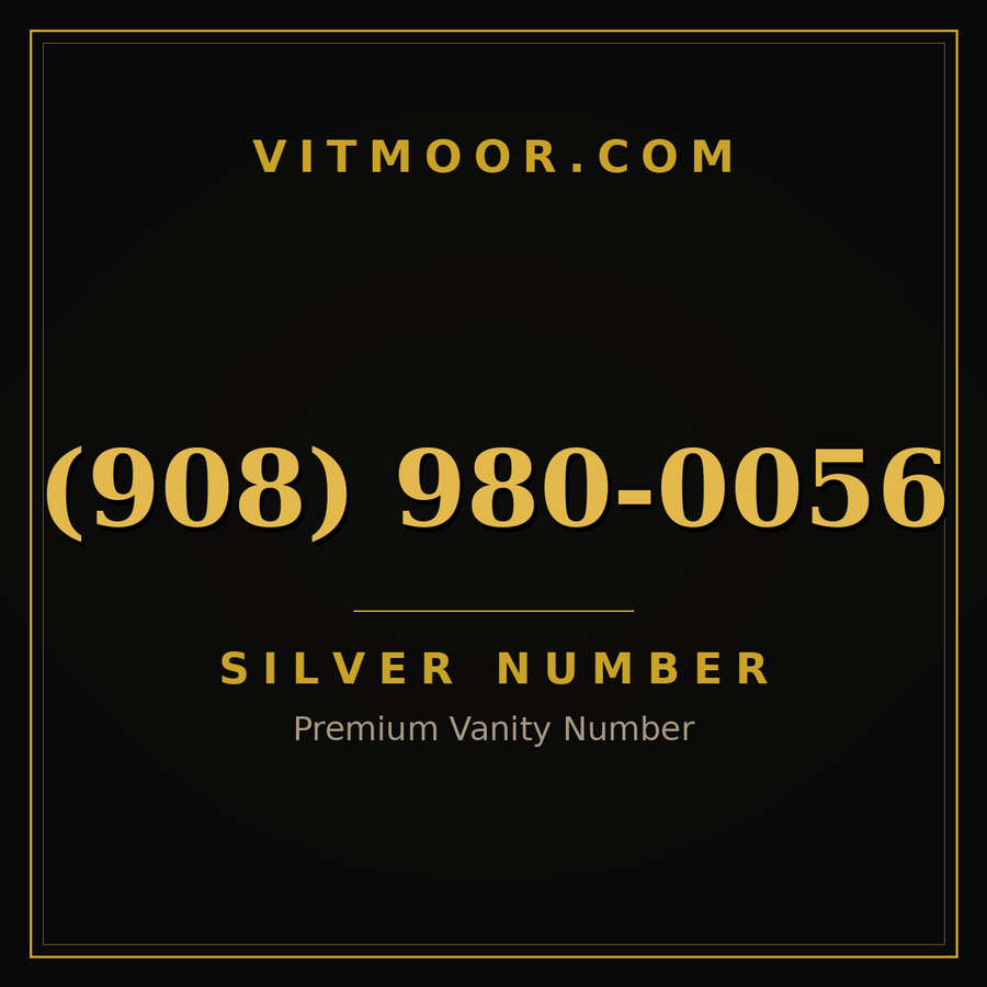 VITMOOR Silver premium number (908) 980-0056