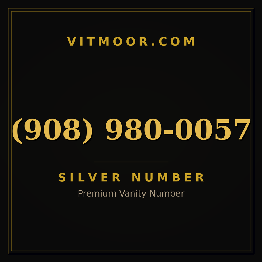 VITMOOR Silver premium number (908) 980-0057