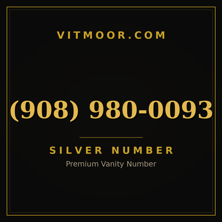 VITMOOR Silver premium number (908) 980-0093