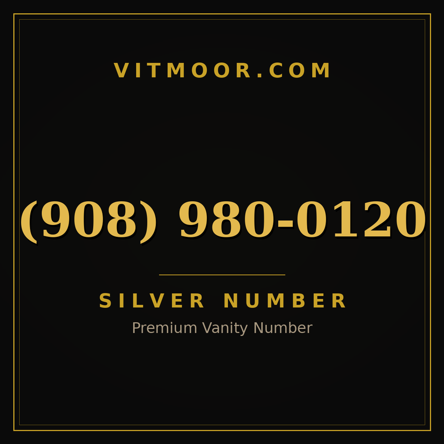 VITMOOR Silver premium number (908) 980-0120