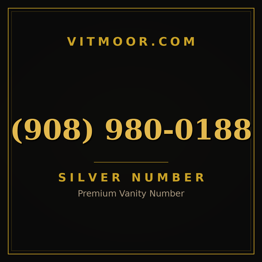 VITMOOR Silver premium number (908) 980-0188