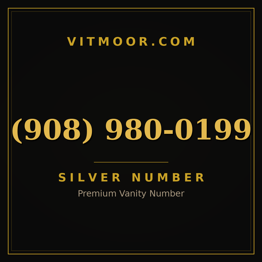 VITMOOR Silver premium number (908) 980-0199