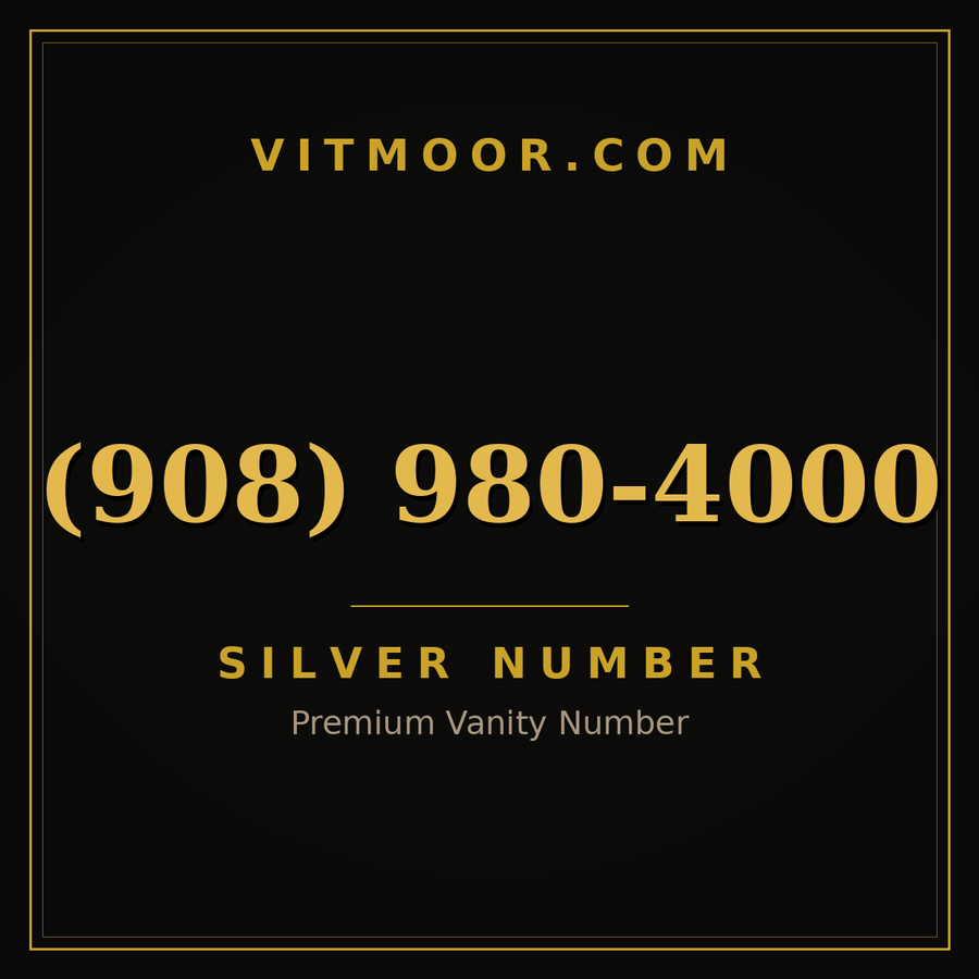VITMOOR Silver premium number (908) 980-4000