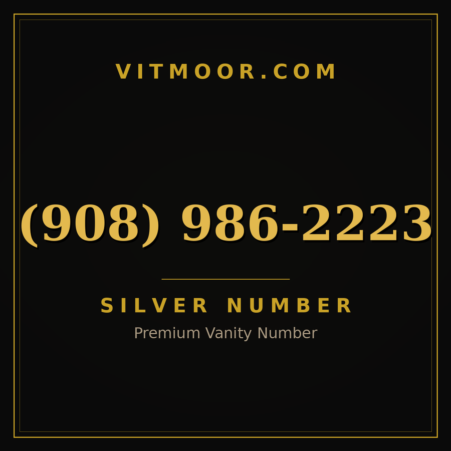 VITMOOR Silver premium number (908) 986-2223