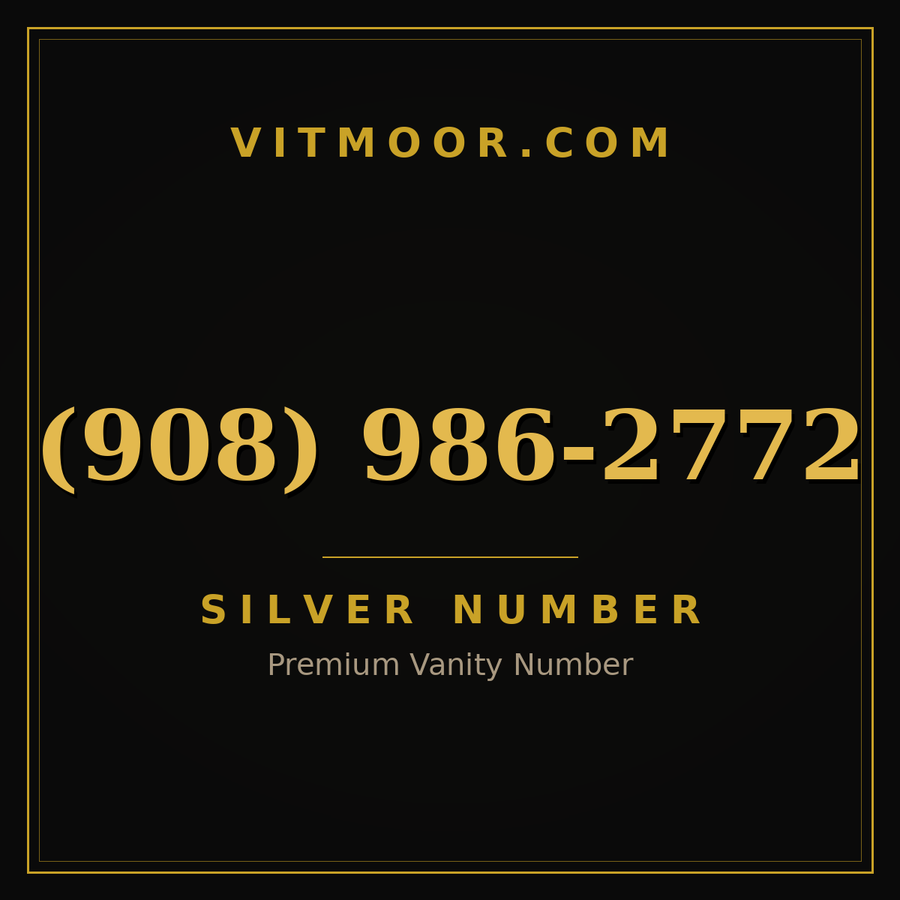 VITMOOR Silver premium number (908) 986-2772
