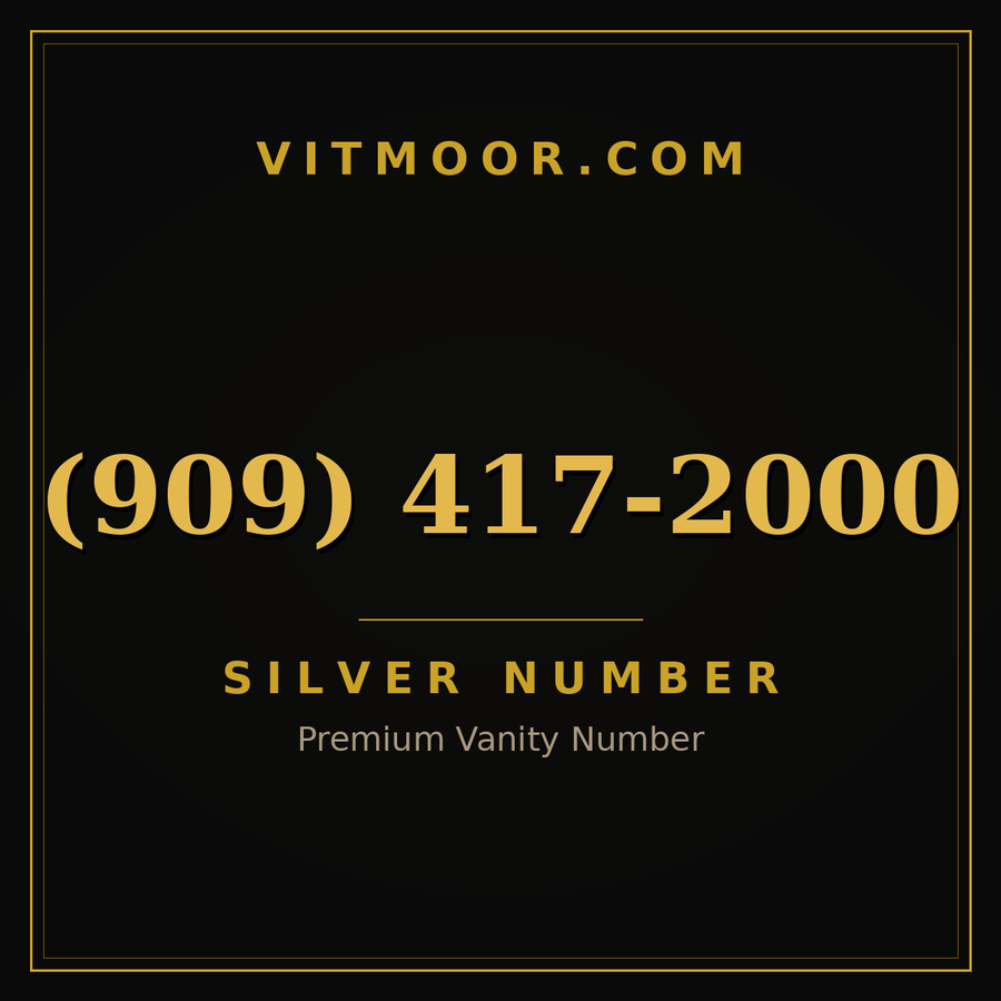 VITMOOR Silver premium number (909) 417-2000