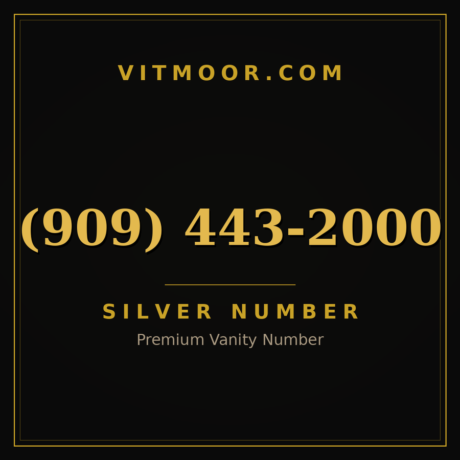 VITMOOR Silver premium number (909) 443-2000