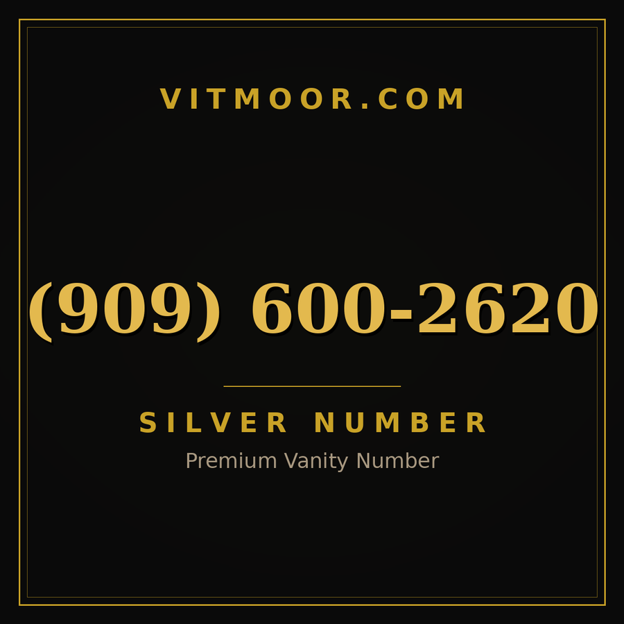 VITMOOR Silver premium number (909) 600-2620