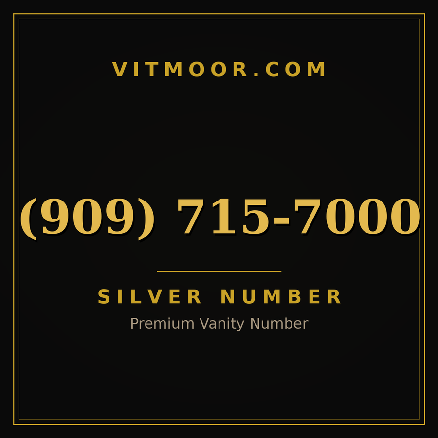 VITMOOR Silver premium number (909) 715-7000