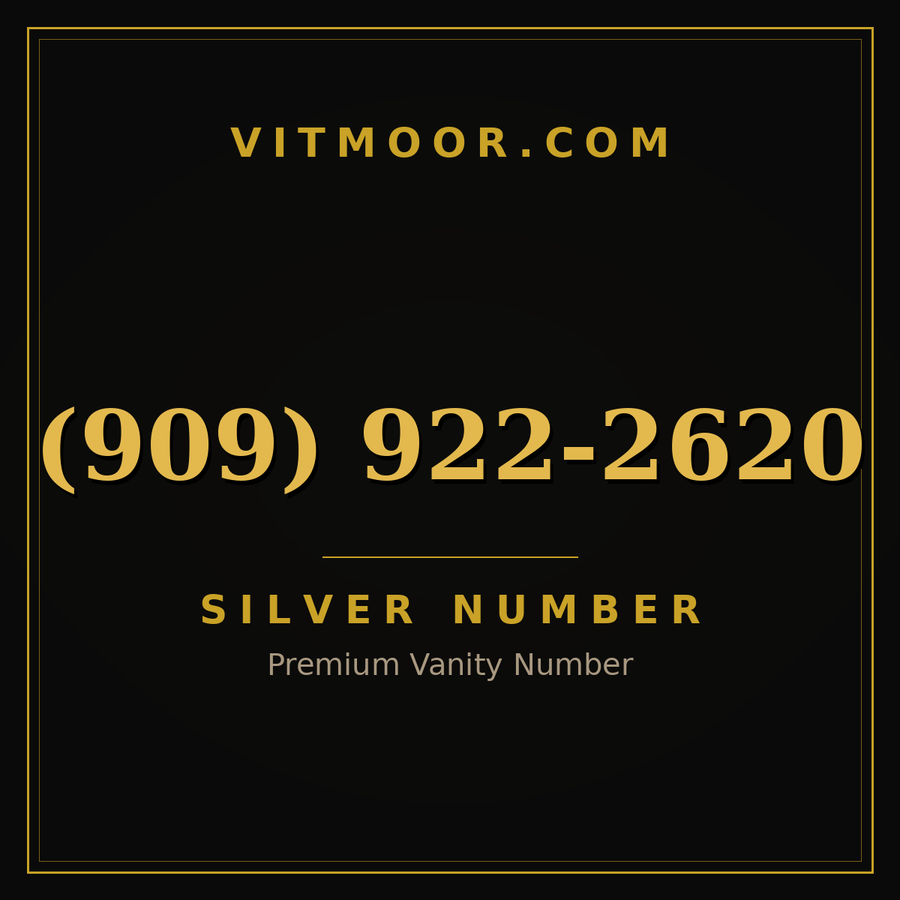 VITMOOR Silver premium number (909) 922-2620