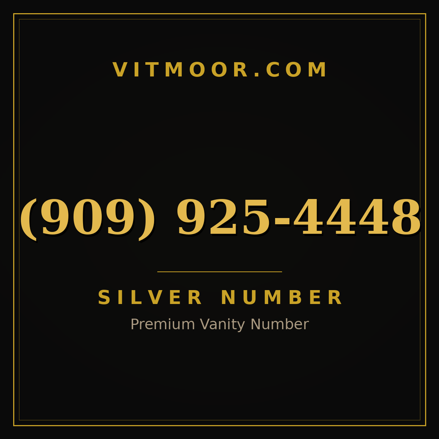 VITMOOR Silver premium number (909) 925-4448