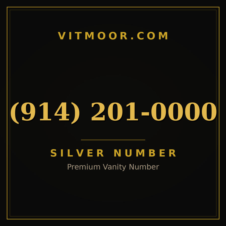 VITMOOR Silver premium number (914) 201-0000