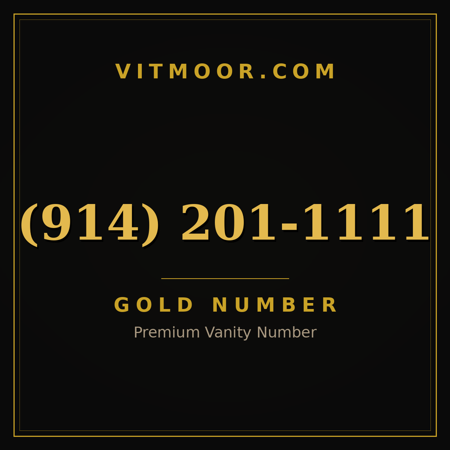 VITMOOR Gold premium number (914) 201-1111