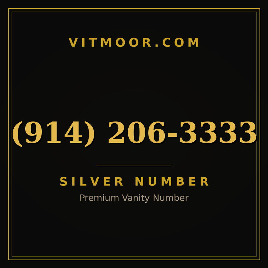 VITMOOR Silver premium number (914) 206-3333