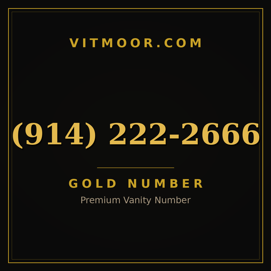 VITMOOR Gold premium number (914) 222-2666