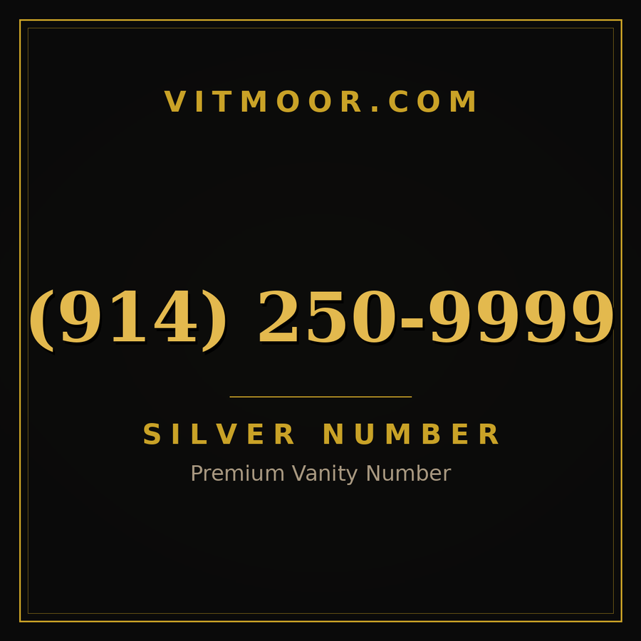 VITMOOR Silver premium number (914) 250-9999