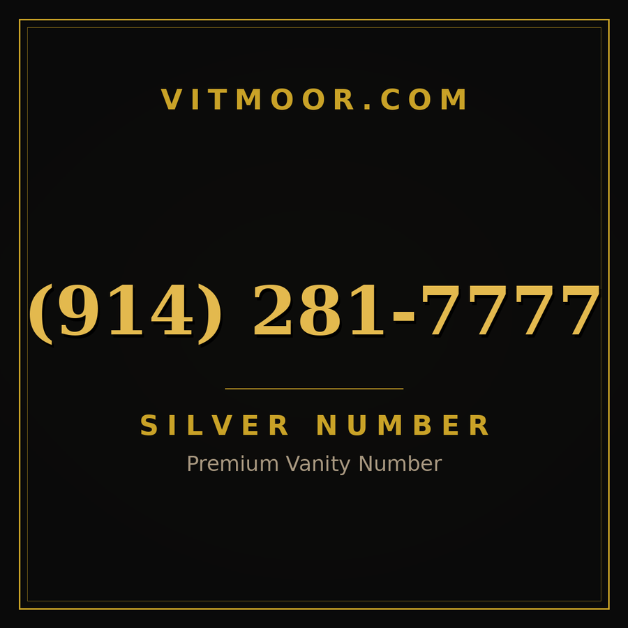 VITMOOR Silver premium number (914) 281-7777