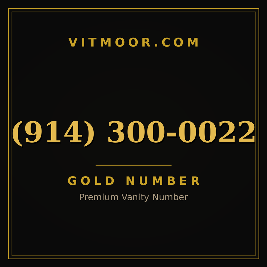 VITMOOR Gold premium number (914) 300-0022