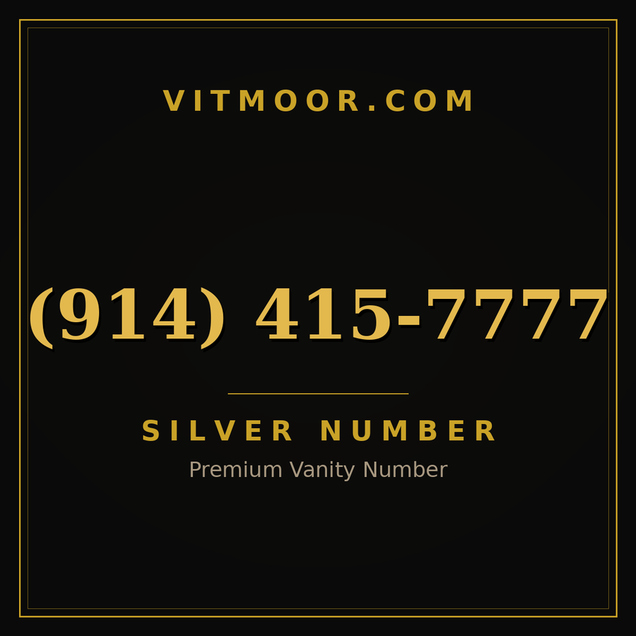 VITMOOR Silver premium number (914) 415-7777