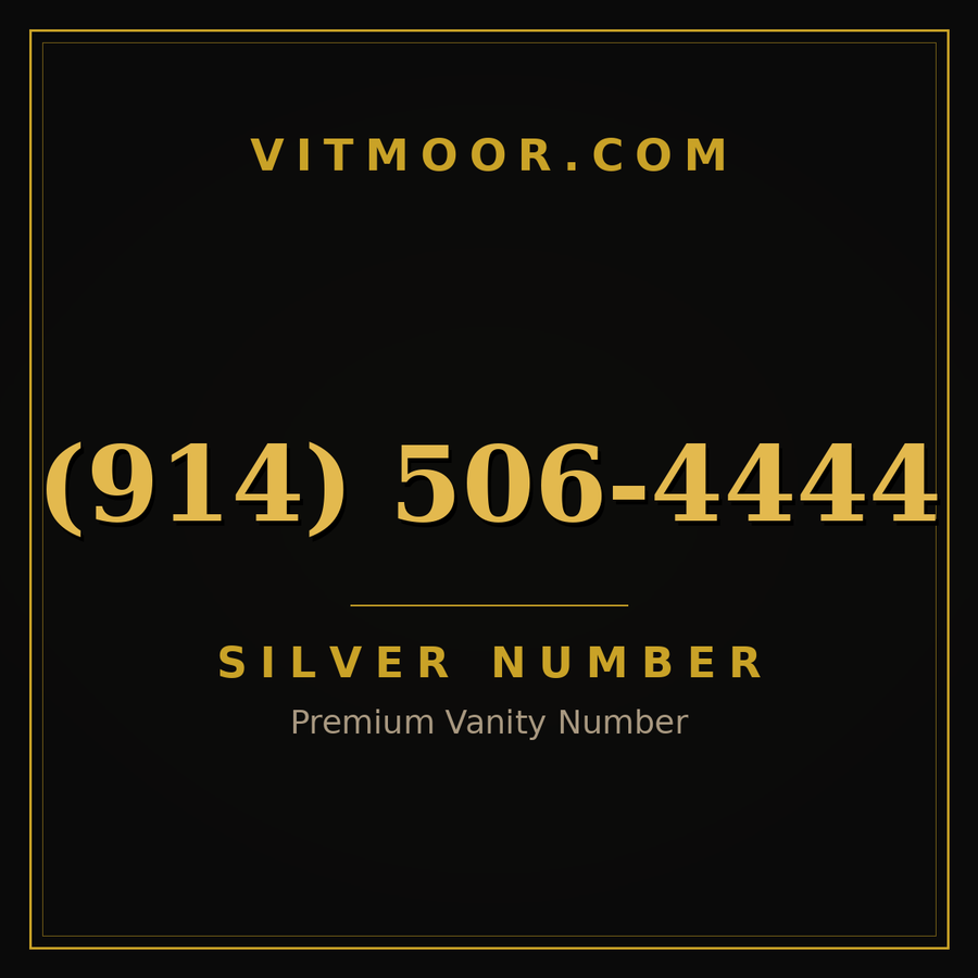 VITMOOR Silver premium number (914) 506-4444