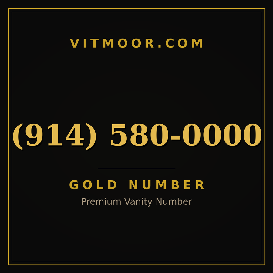 VITMOOR Gold premium number (914) 580-0000