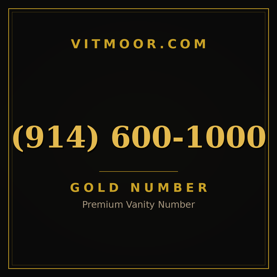 VITMOOR Gold premium number (914) 600-1000