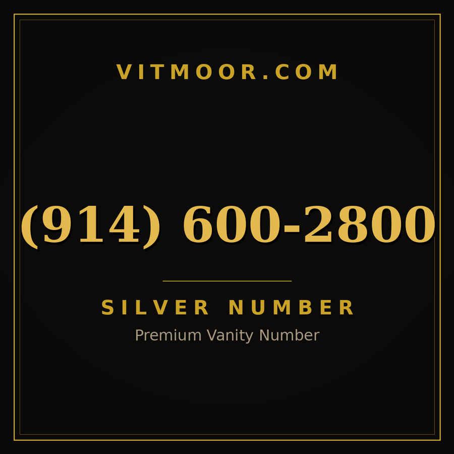VITMOOR Silver premium number (914) 600-2800