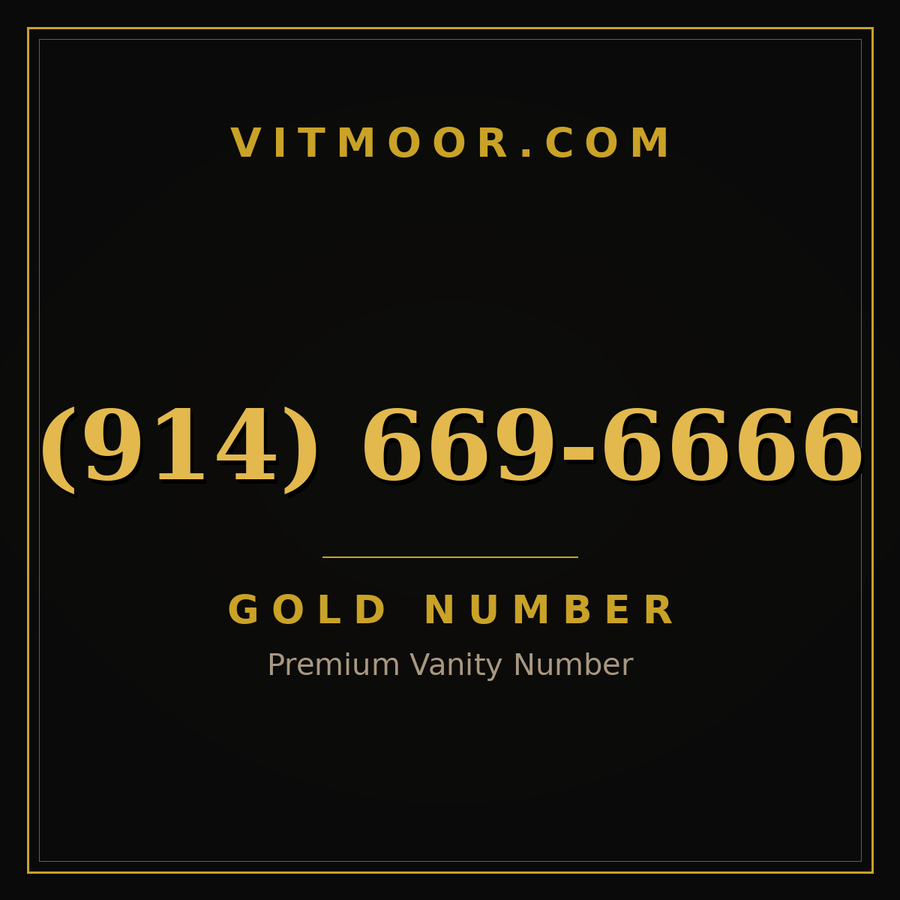 VITMOOR Gold premium number (914) 669-6666