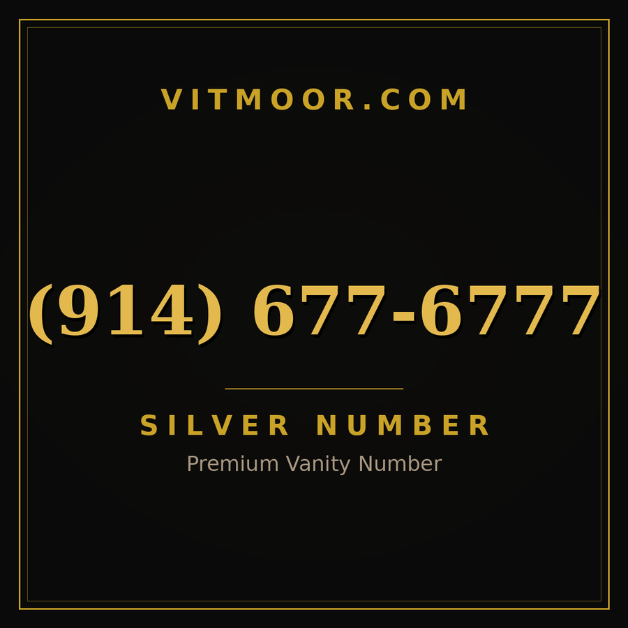 VITMOOR Silver premium number (914) 677-6777