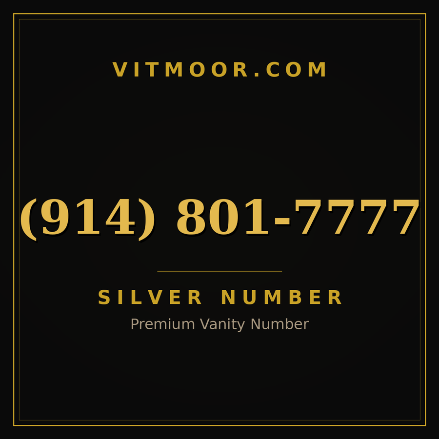 VITMOOR Silver premium number (914) 801-7777