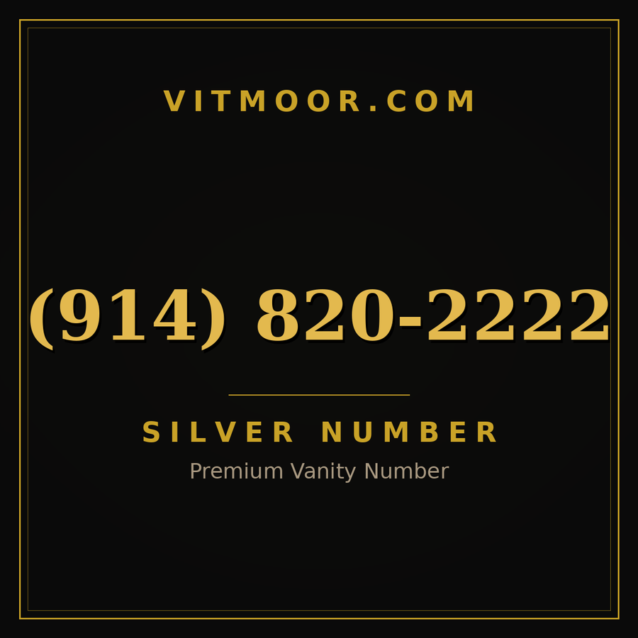 VITMOOR Silver premium number (914) 820-2222