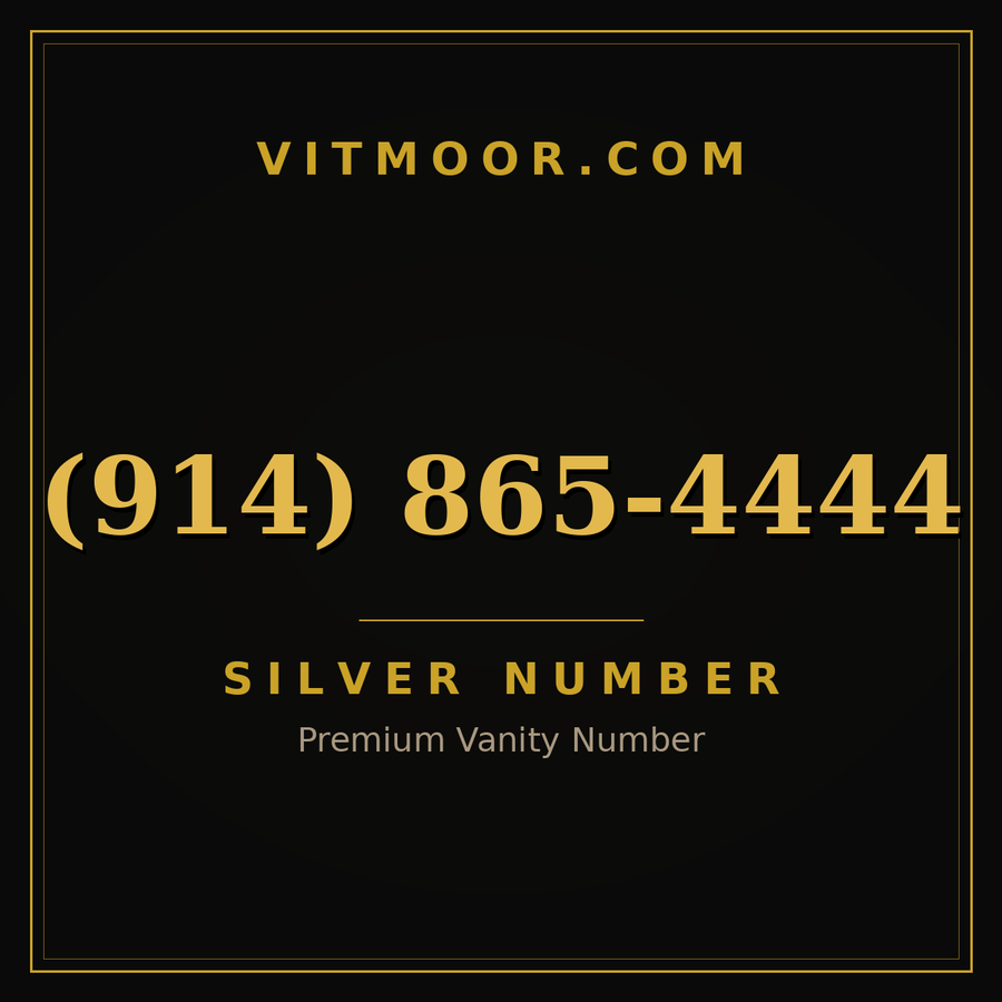VITMOOR Silver premium number (914) 865-4444