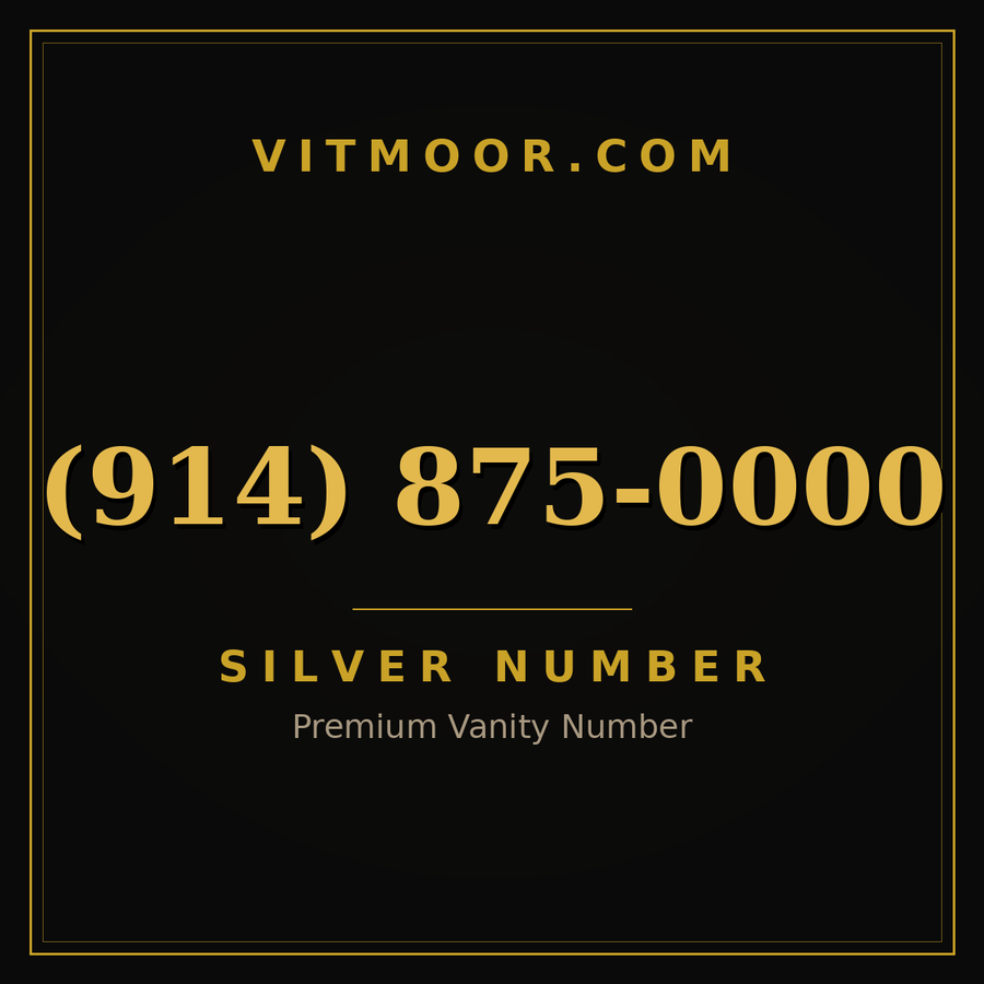 VITMOOR Silver premium number (914) 875-0000