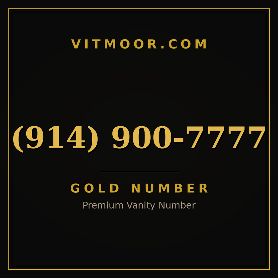 VITMOOR Gold premium number (914) 900-7777