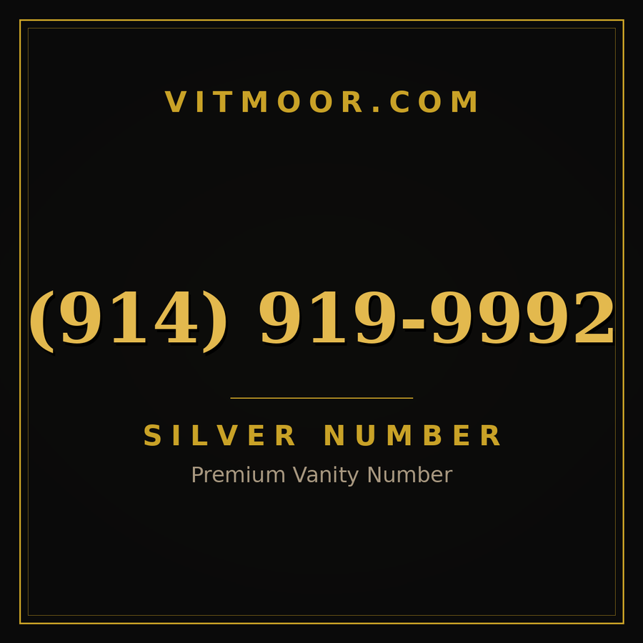 VITMOOR Silver premium number (914) 919-9992