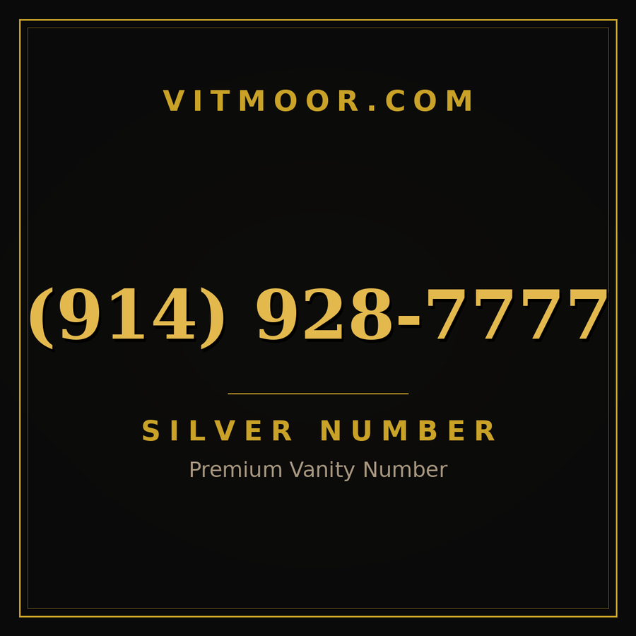 VITMOOR Silver premium number (914) 928-7777