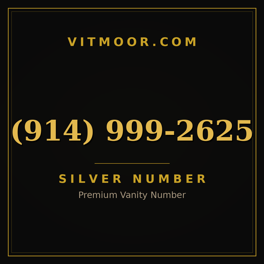 VITMOOR Silver premium number (914) 999-2625