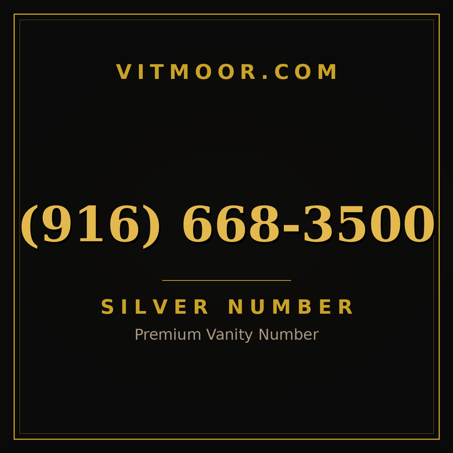 VITMOOR Silver premium number (916) 668-3500
