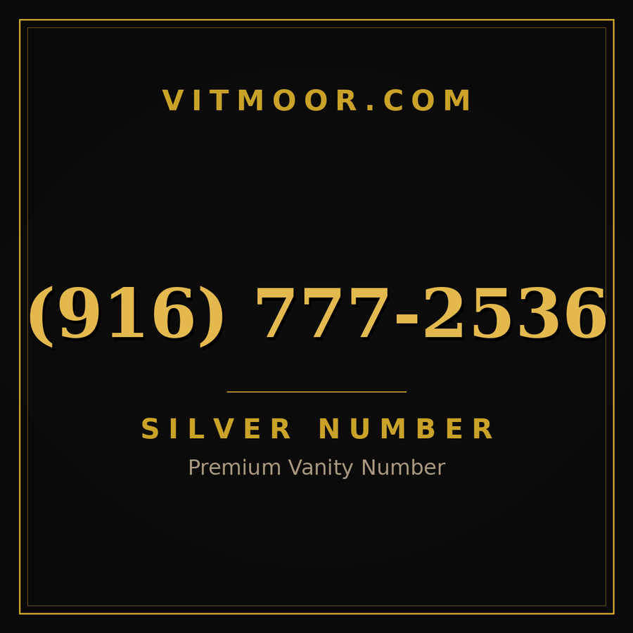 VITMOOR Silver premium number (916) 777-2536